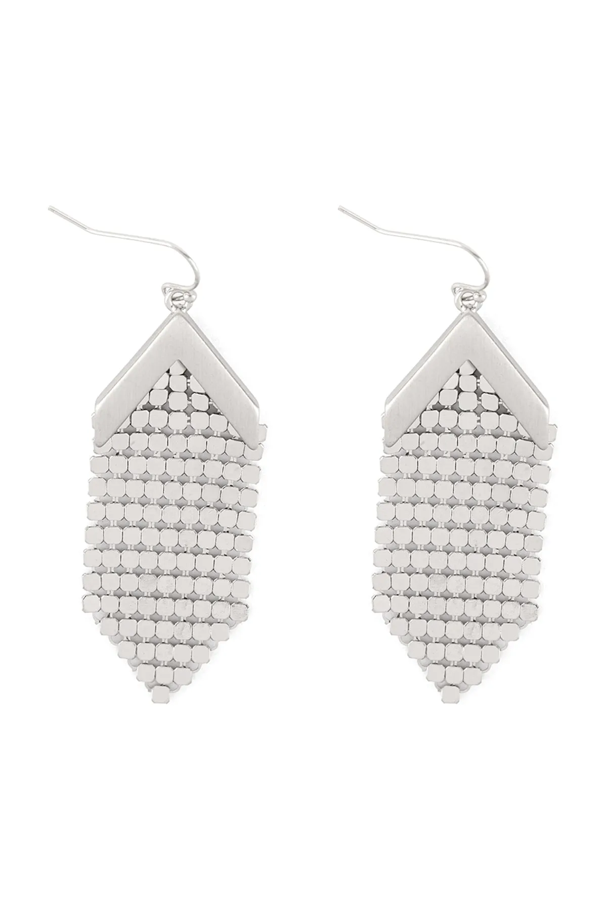 METAL SEQUIN STATEMENT DROP EARRINGS