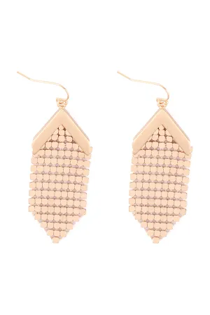 METAL SEQUIN STATEMENT DROP EARRINGS
