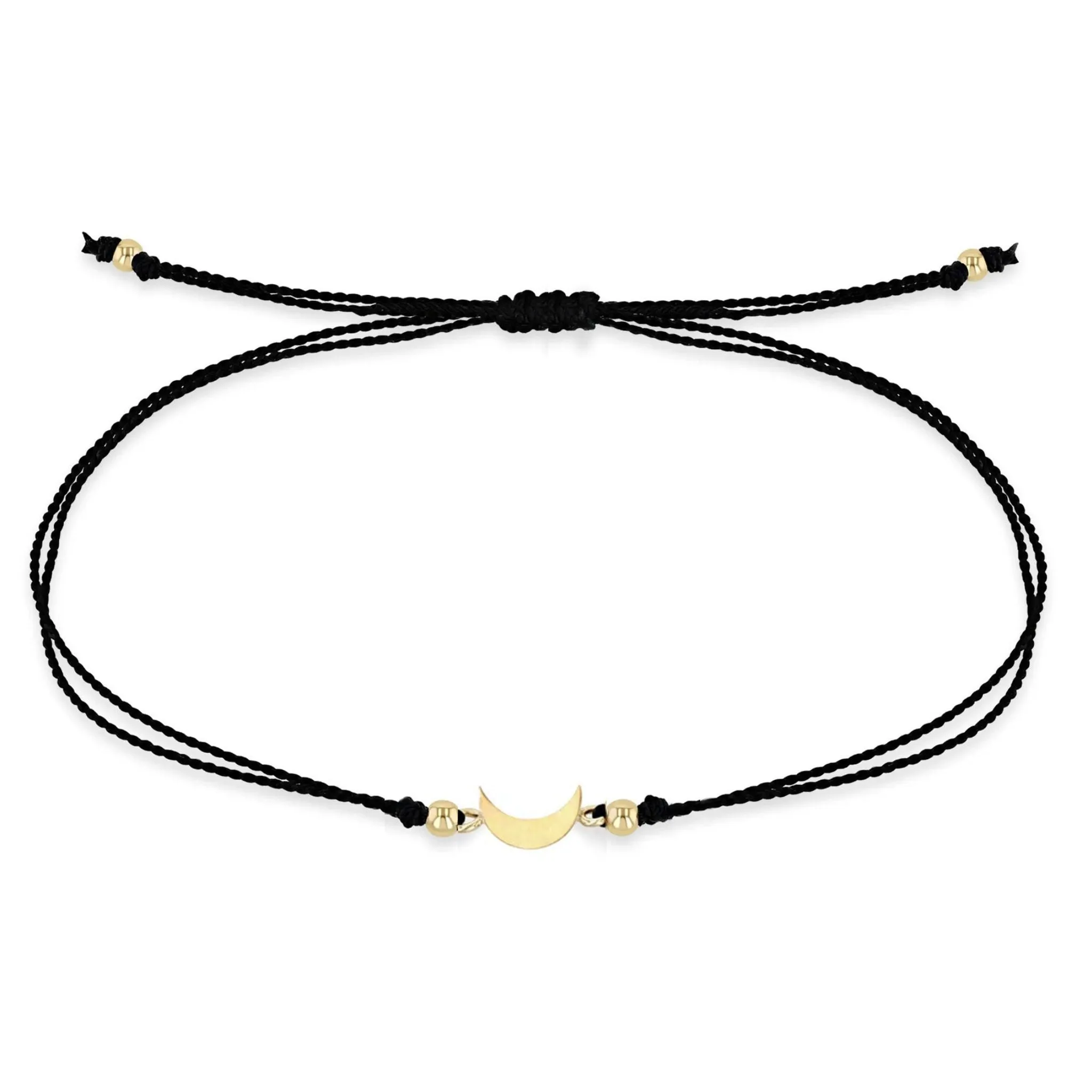 Midi Bitty 14K Gold Moon Cord Bracelet