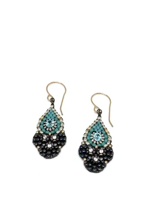 Miguel Ases Swarovski Crystal and Miyuki Bead Earrings