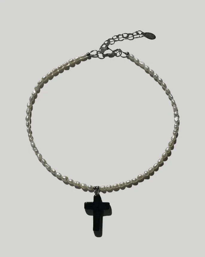 Mina Cross Choker Necklace
