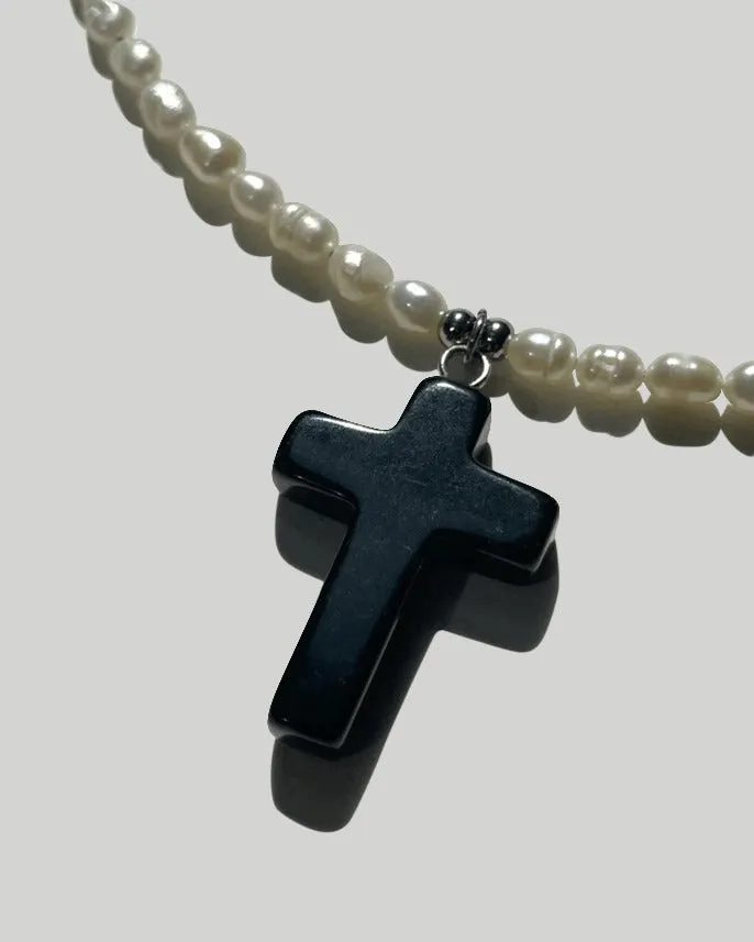 Mina Cross Choker Necklace