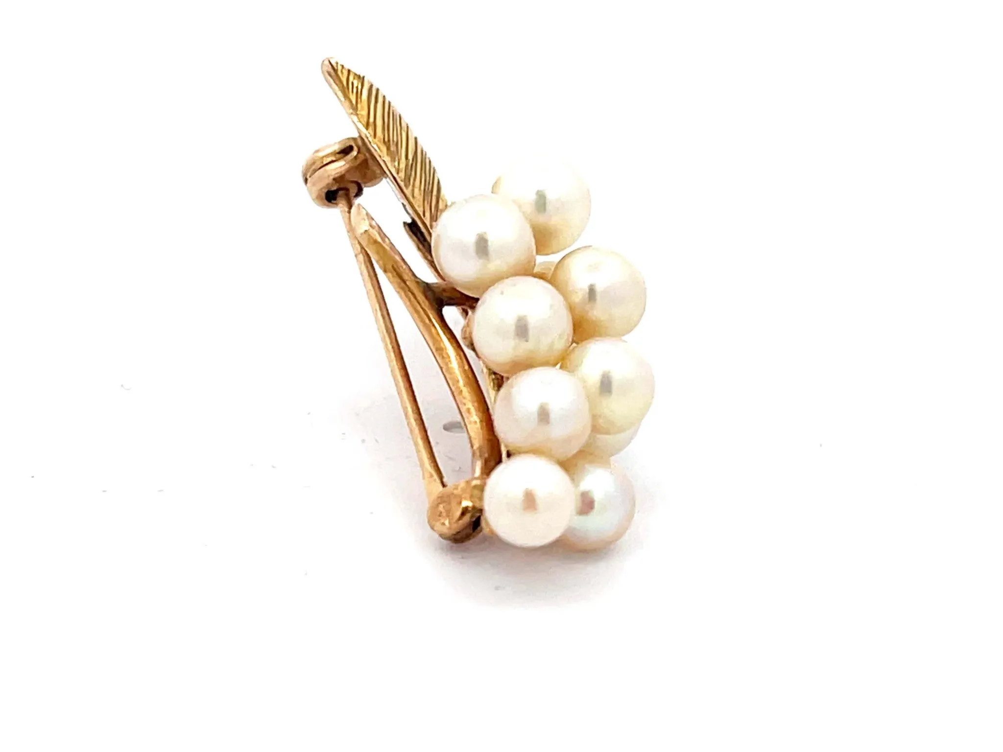 Mings Pearl Branch Brooch in 14k Yellow Gold