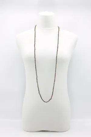 Mini Crystals on Hand-crocheted Cord Necklaces - Single strand