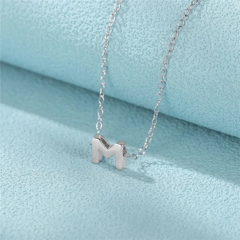 Mini Letter Pendant Necklace