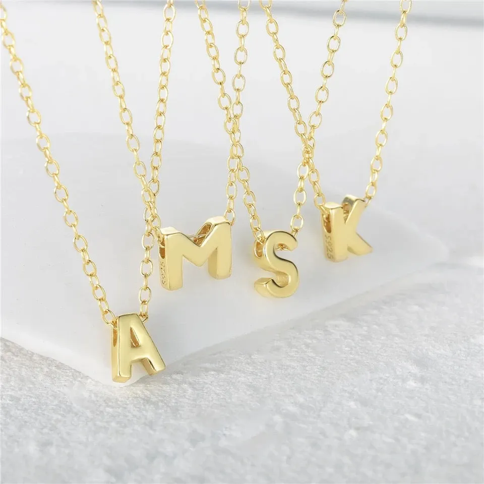 Mini Letter Pendant Necklace