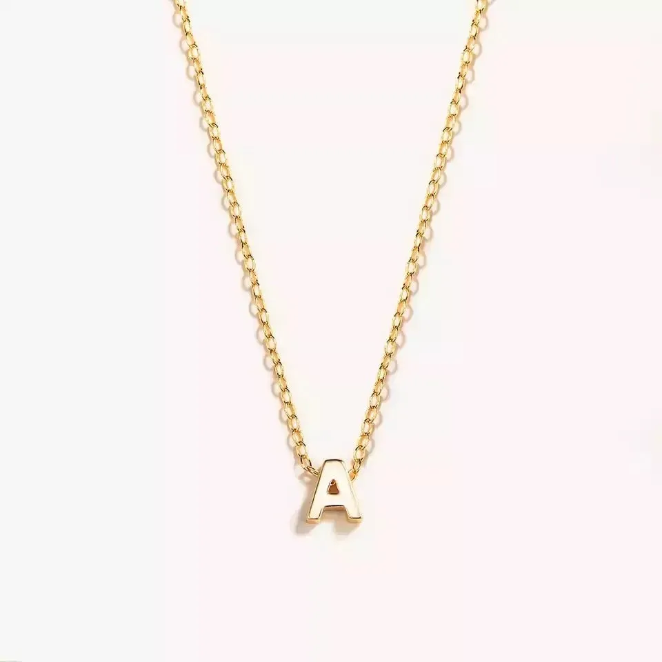 Mini Letter Pendant Necklace