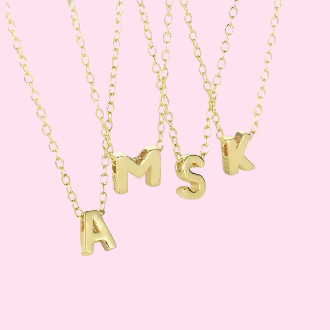 Mini Letter Pendant Necklace