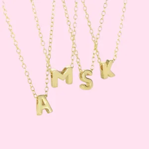 Mini Letter Pendant Necklace