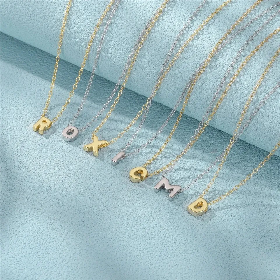 Mini Letter Pendant Necklace