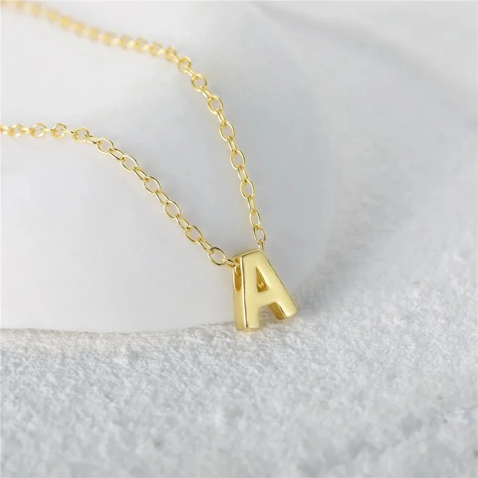 Mini Letter Pendant Necklace