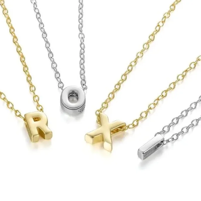 Mini Letter Pendant Necklace