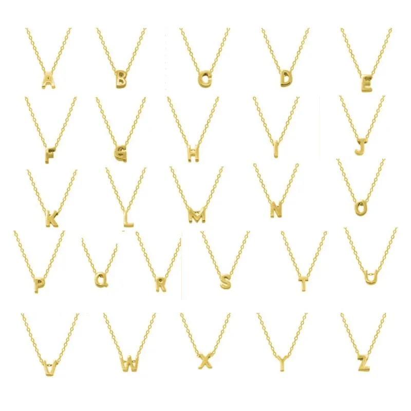 Mini Letter Pendant Necklace