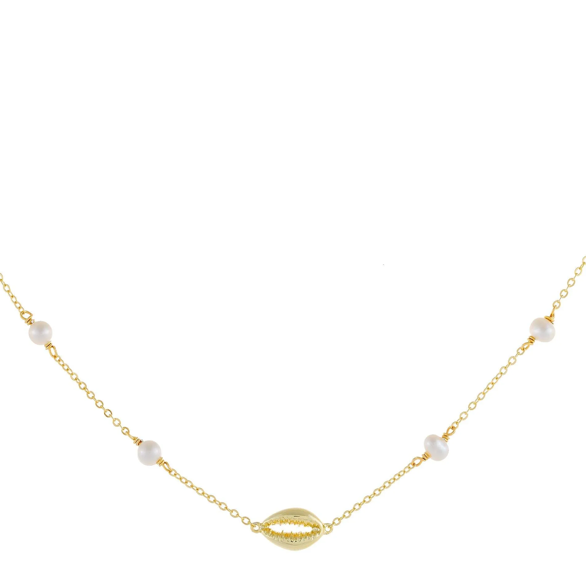 Mini Pearl X Shell Choker