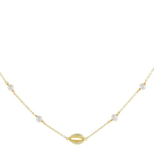 Mini Pearl X Shell Choker
