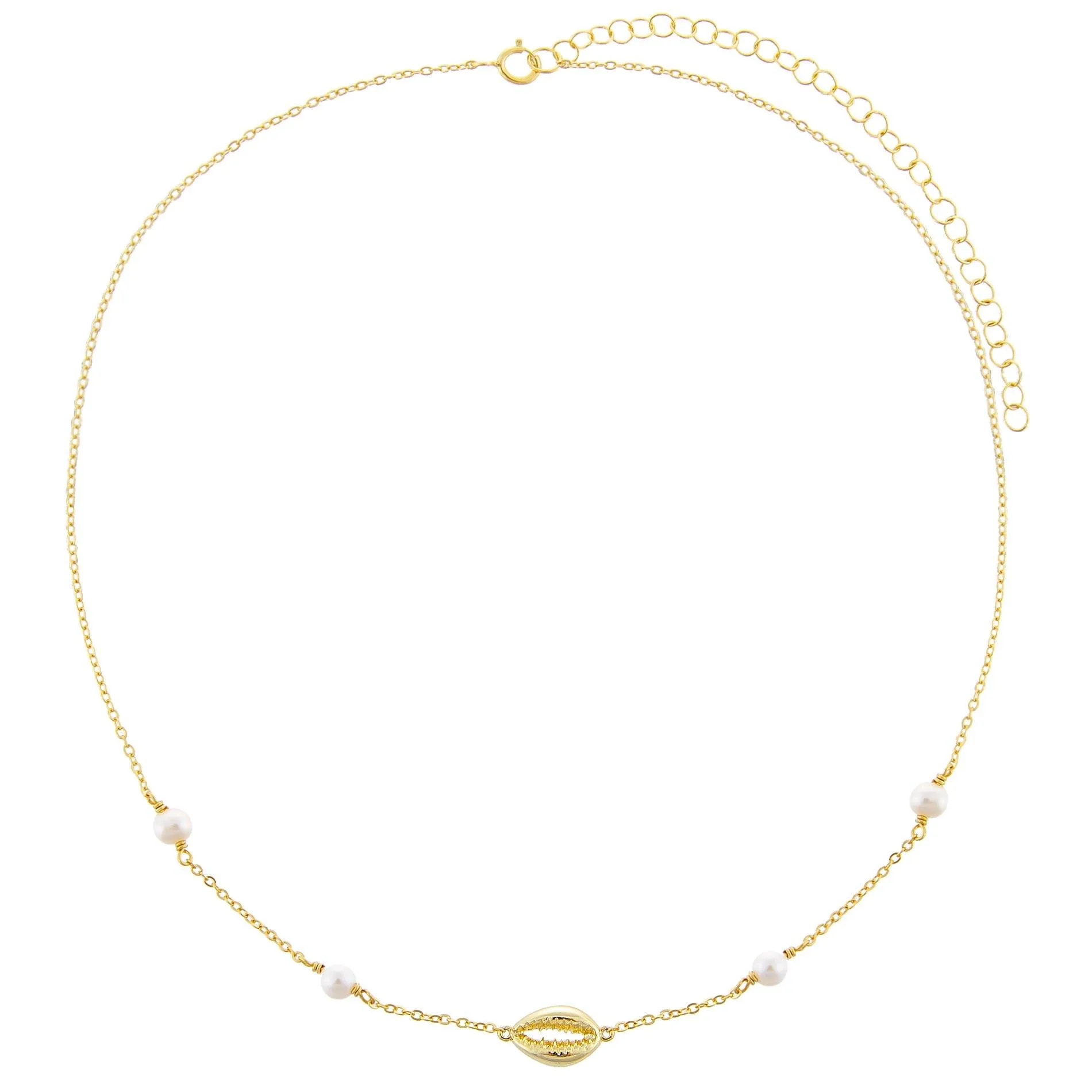 Mini Pearl X Shell Choker