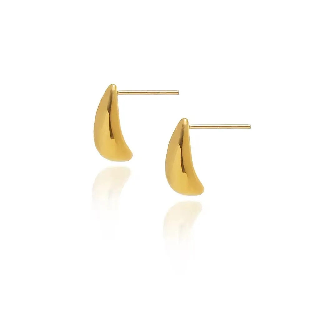 Minimalist Stainless Steel Water Drop Stud Earrings