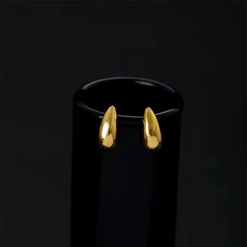 Minimalist Stainless Steel Water Drop Stud Earrings