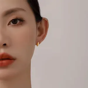 Minimalist Stainless Steel Water Drop Stud Earrings