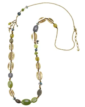 MIX GREEN STONE CRYSTAL  NECKLACES #305GN1301 (9D1/3E3/3E4)