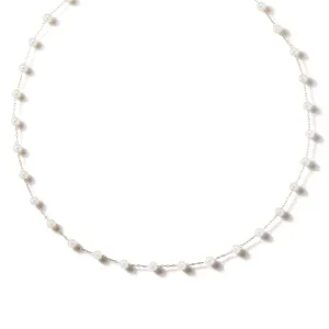 Mizuki Floating Akoya Pearl Chain Necklace