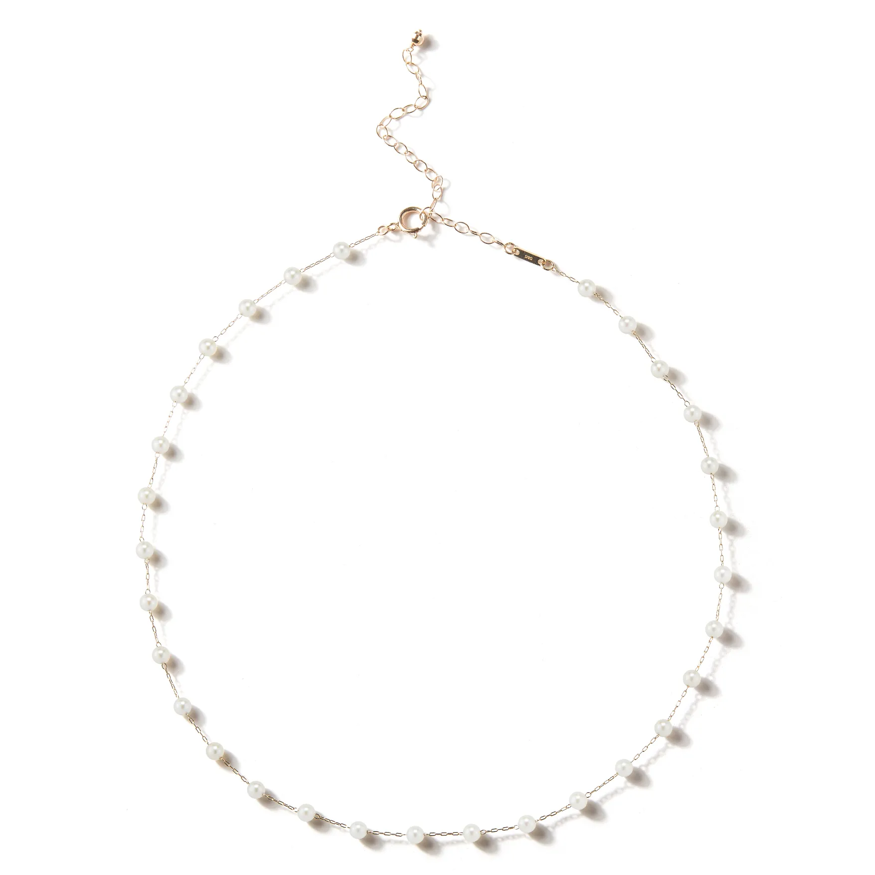 Mizuki Floating Akoya Pearl Chain Necklace