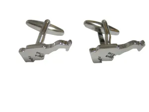 Monaco Map Shape Cufflinks