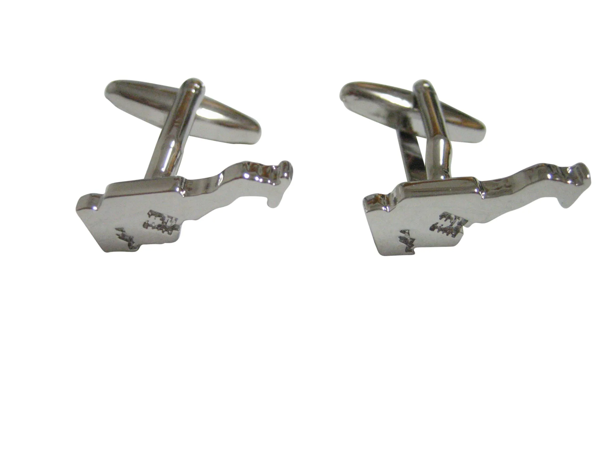 Monaco Map Shape Cufflinks