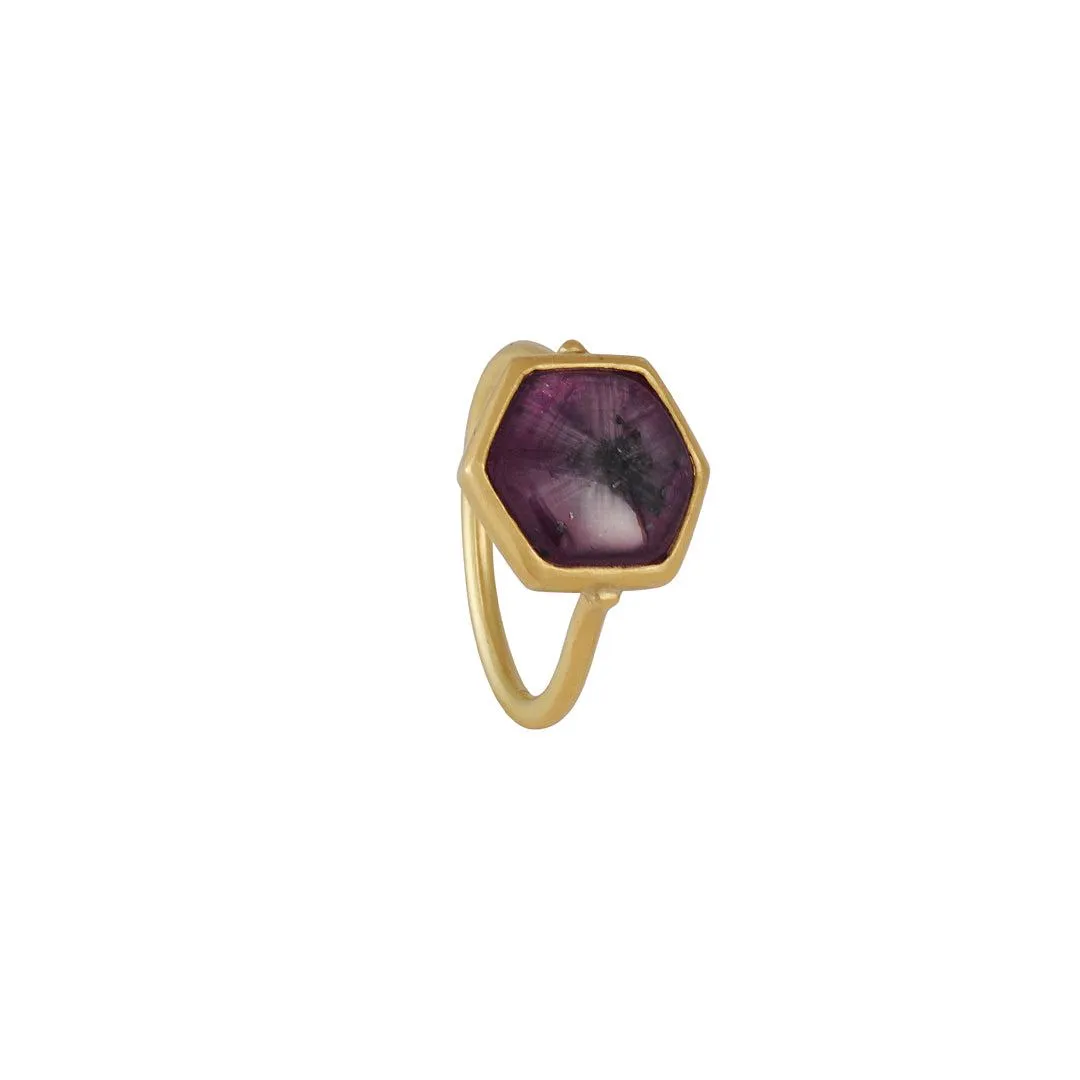 Monaka Jewelry -Trapiche Sapphire Ring