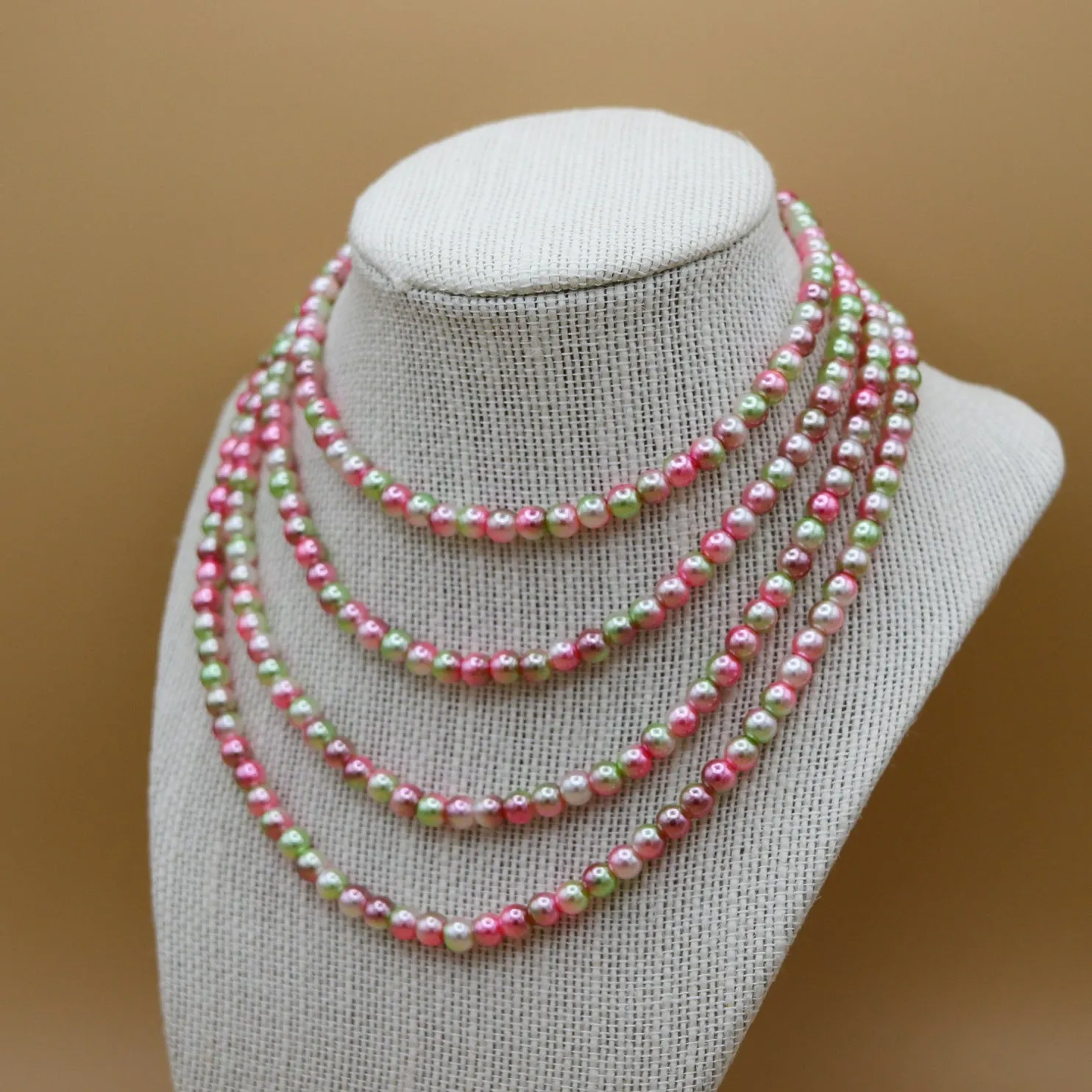 MTO | Necklace | Dainty Faux Pearl | Watermelon Sugar