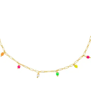 Multi Neon Link Choker