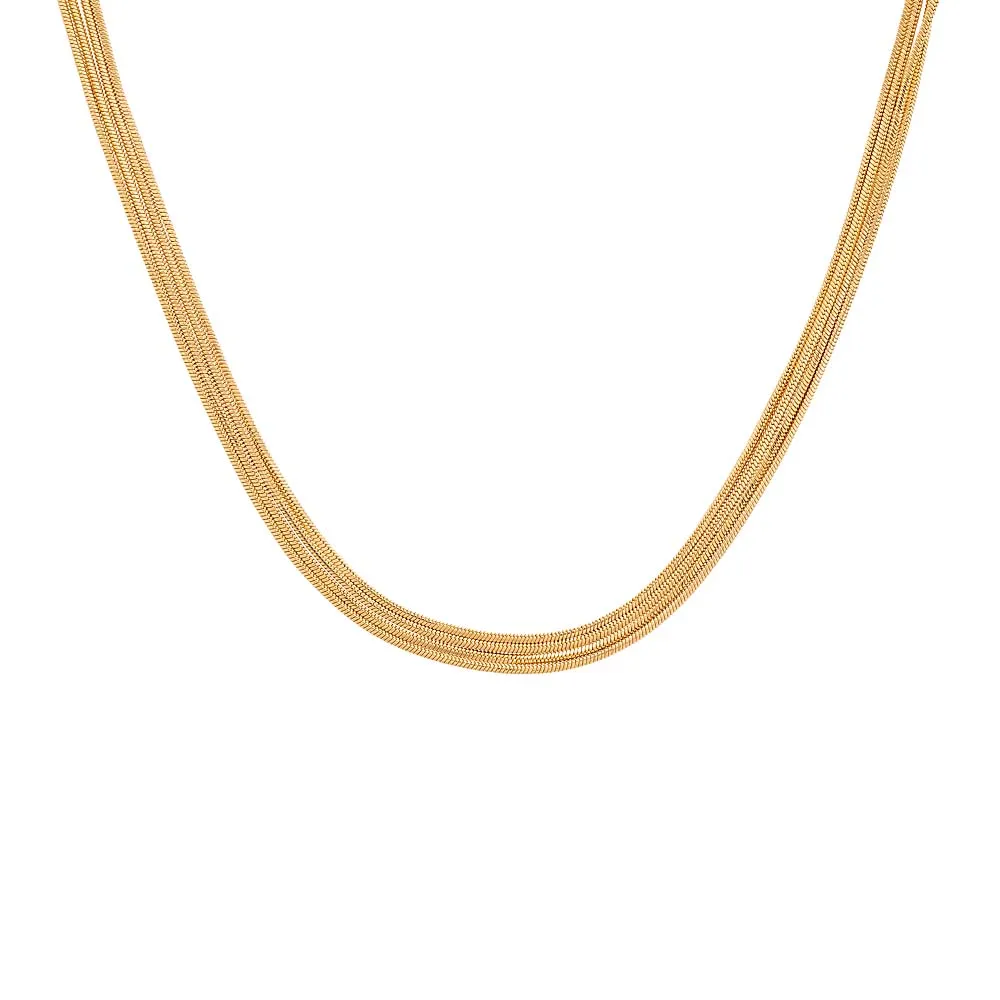 Multi Strand Snake Chain Necklace