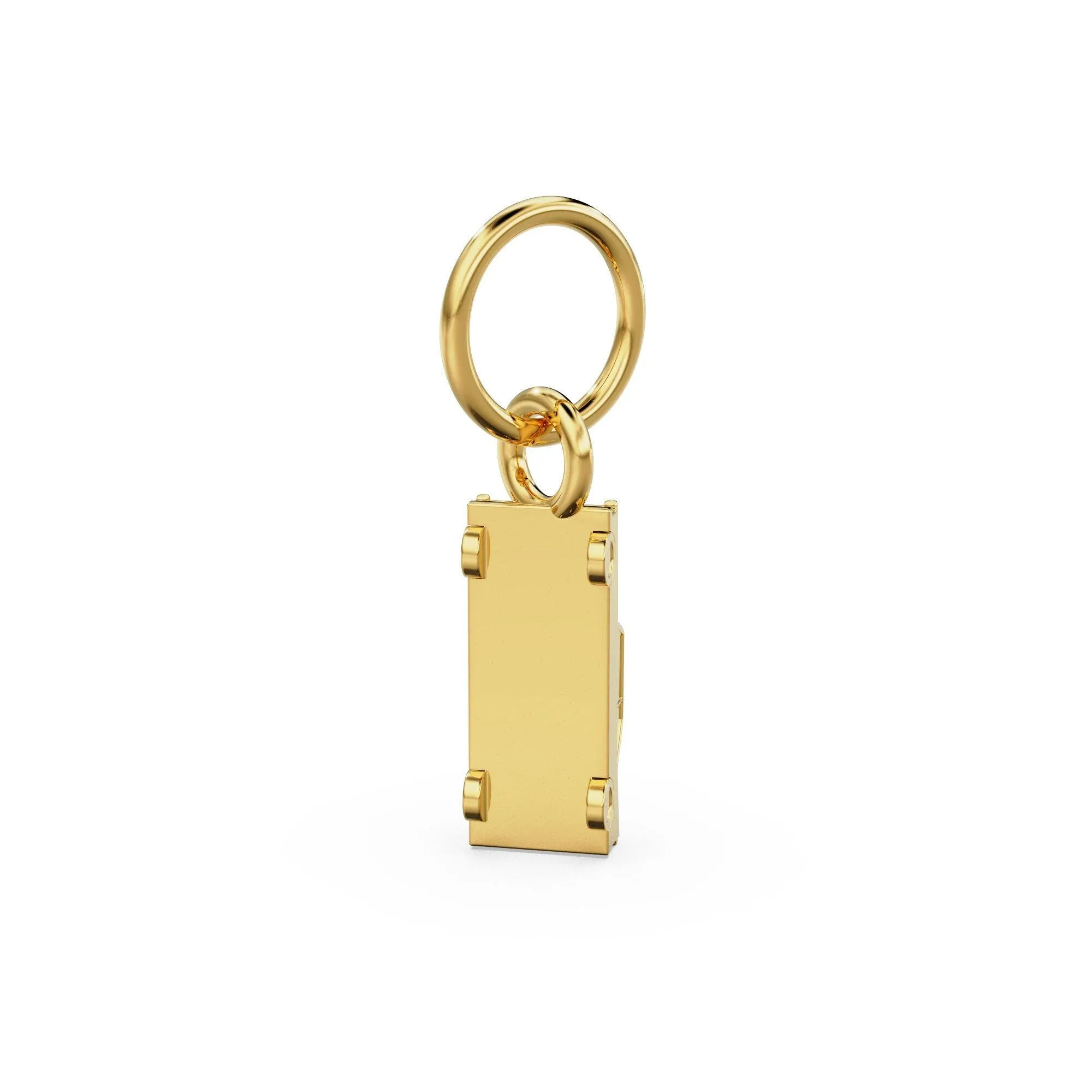 Muscle Car 18k Solid Yellow Gold Charms Pendant Handmade Jewelry / Vehicle Gold Pendant / Automobile Jewelry / Racer Pendant