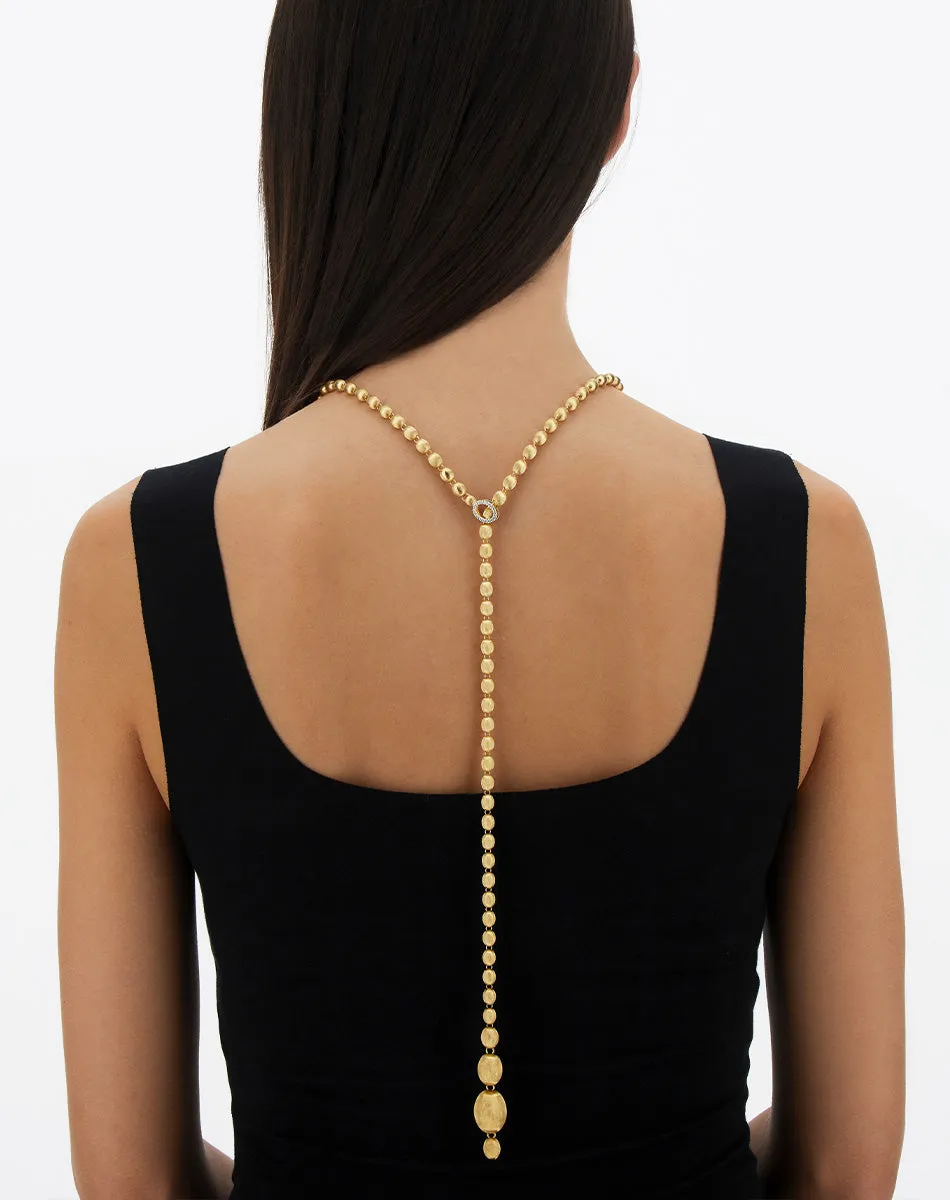 Nanis 18k Yellow Gold Boules and Diamonds Convertible Necklace