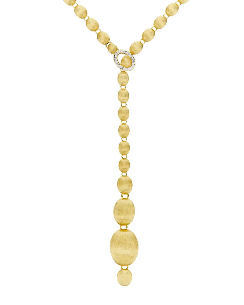 Nanis 18k Yellow Gold Boules and Diamonds Convertible Necklace