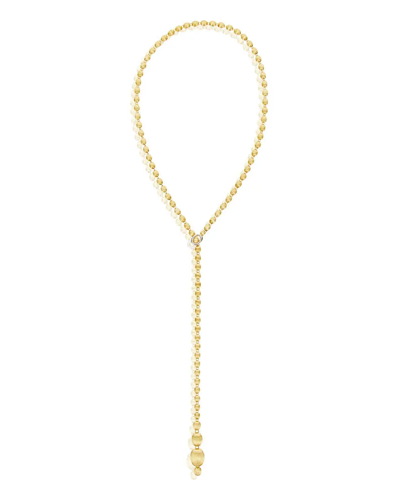 Nanis 18k Yellow Gold Boules and Diamonds Convertible Necklace