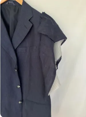 Navy Deconstructed Blazer with stripe