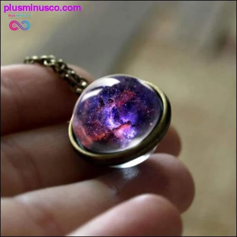 Nebula Galaxy Double Sided Pendant Necklace ||