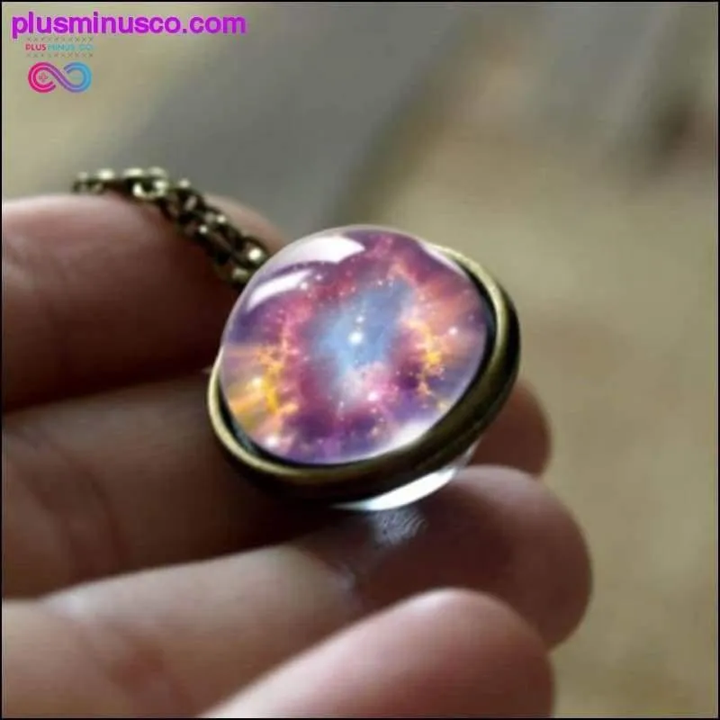 Nebula Galaxy Double Sided Pendant Necklace ||