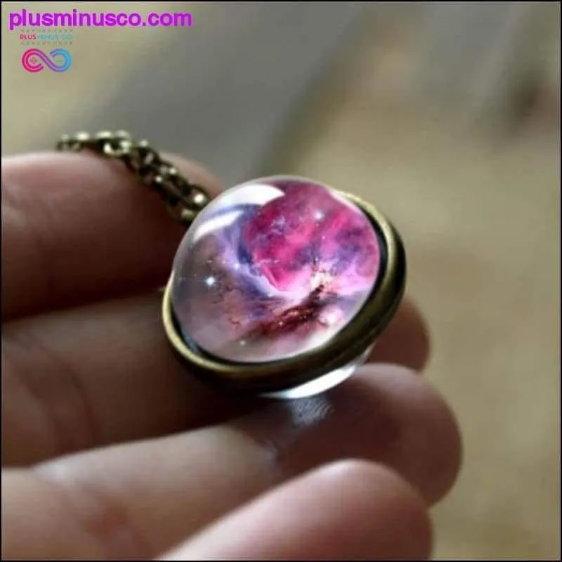Nebula Galaxy Double Sided Pendant Necklace ||
