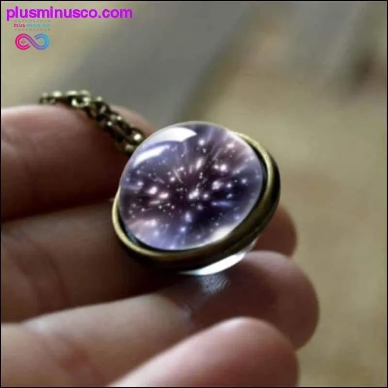 Nebula Galaxy Double Sided Pendant Necklace ||