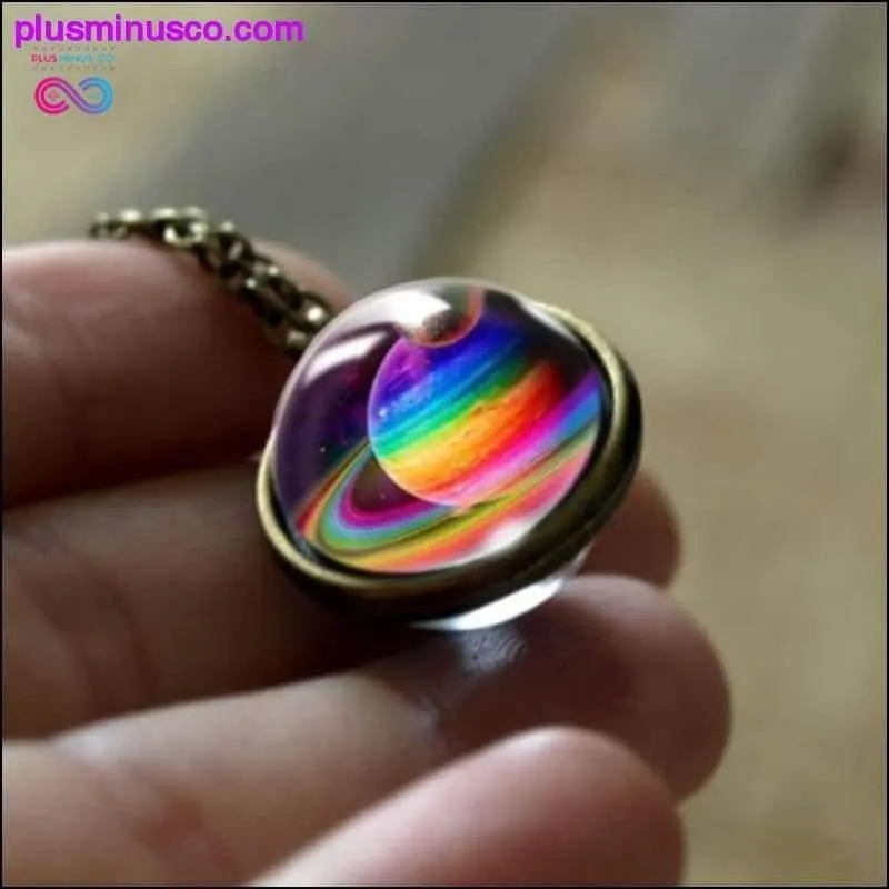 Nebula Galaxy Double Sided Pendant Necklace ||