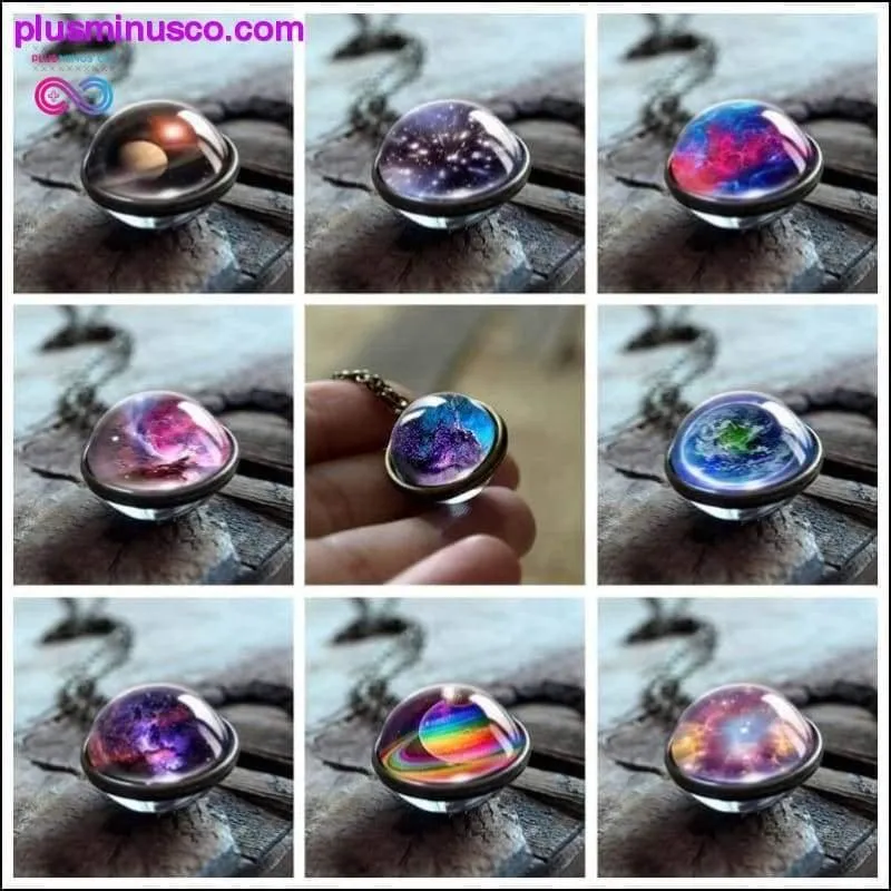 Nebula Galaxy Double Sided Pendant Necklace ||