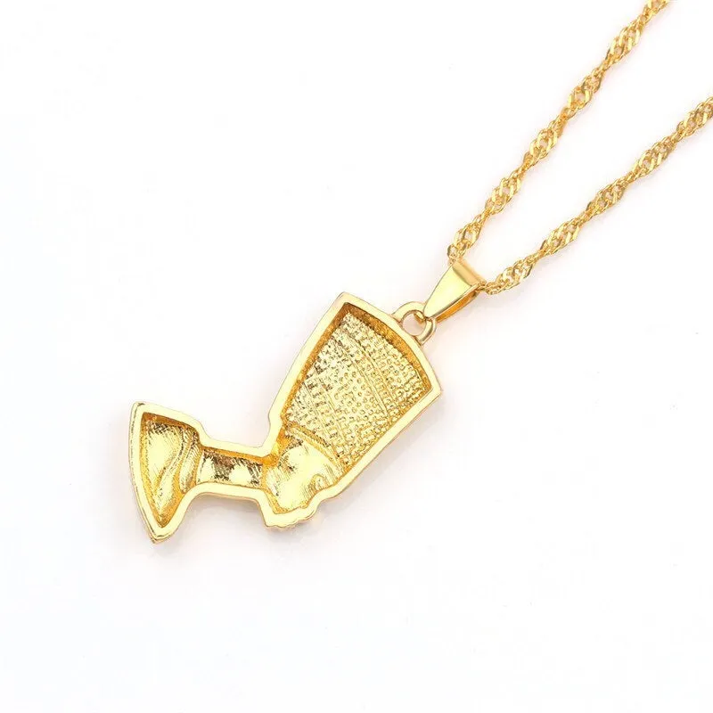Nefertiti  necklace, male Nefertiti choker necklace , ancient Egypt necklace ,   ,gold Nefertiti pendant,Egyptian Jewelry