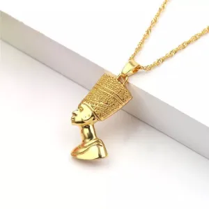 Nefertiti  necklace, male Nefertiti choker necklace , ancient Egypt necklace ,   ,gold Nefertiti pendant,Egyptian Jewelry
