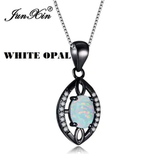 New Stylish Retro Black Gold Filled Zircon Water Drop Rainbow