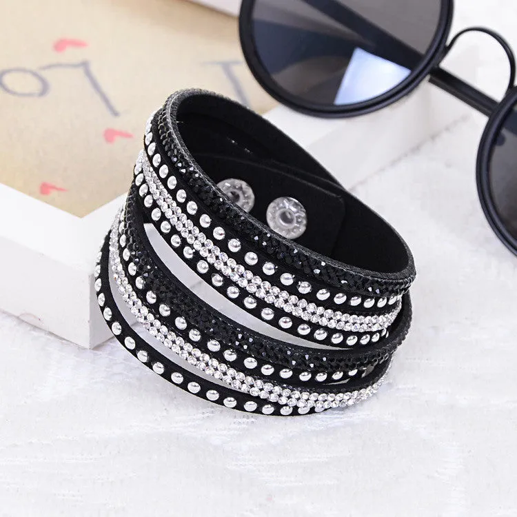 New Unisex Multilayer Leather Bracelet Christmas Gift Charm Bracelets Vintage Jewelry For Women Pulsera