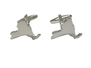 New York State Map Shape Cufflinks