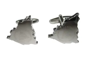 Nicaragua Map Shape and Flag Design Cufflinks