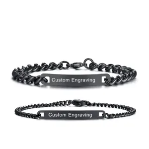 No-tarnish Medical Grade Titanium Shop Personalized Bracelets